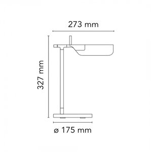 Lámpara hogareña de mesa Tab T de Flos Iluminación. Lámparas elegante.
