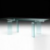 Mesa extensible Ray Plus de Fiam. Muebles de cristal. Mesas de diseño.