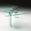 Mesa extensible Ray Plus de Fiam. Muebles de cristal. Mesas de diseño.