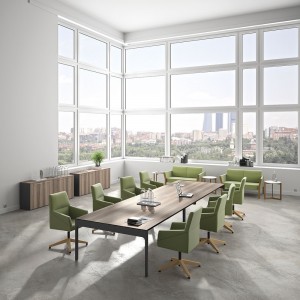 Mesa juntas rectangular Lance de Ofifran con caracteristicas ideales para reuniones.