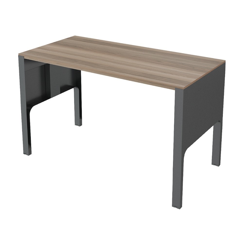 Mesa de oficina auxiliar moderna con acabados en metal y madera de ofifran