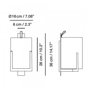 Lámpara Aplique Greta con roble en dos acabados de Carpyen.