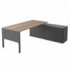 Mesa ejecutiva de oficina perfil bajo moderna con armarios metálicos de Ofifran ofrece grandes acabados y elegancia.