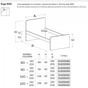 Cama juvenil Ergo de diseño italiano, original y moderna