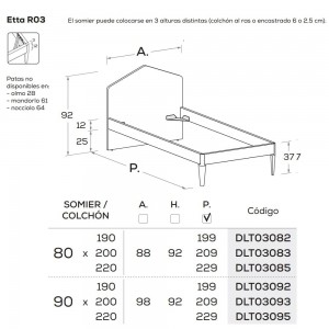 Cama juvenil Etta con diseño infantil y acabados elegantes de Nidi.