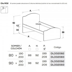 Cama infantil moderna con diseño italiano de Nidi.