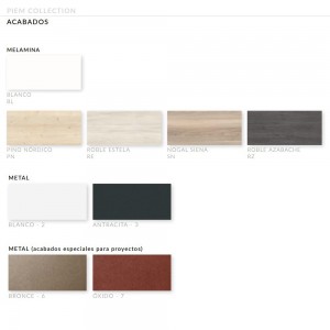 Mesa original auxiliar de oficina Bench elegante elaborada en metal y melamina de Ofifran