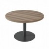 Mesa moderna de juntas redonda diseñada en melanina con base de metal de ofifran