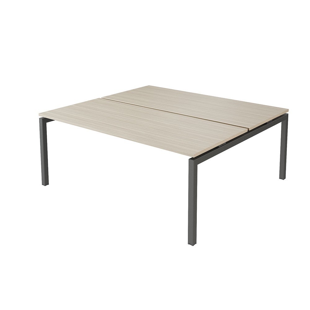 Mesa moderna auxiliar de oficina Bench cómoda con acabados en metal y melamina de Ofifran