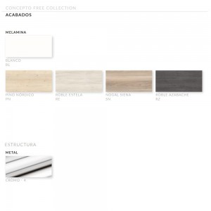 Mesa de centro cuadrada con diseño elegante fabricada en base de metal y melamina de Ofifran