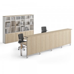Mostrador moderno doble de la linea Concepto Free de Ofifran con el diseño ideal para oficinas.