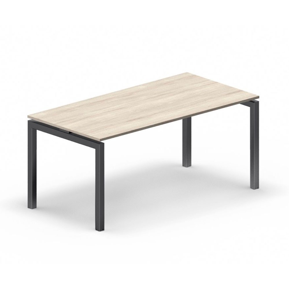 Mesa de oficina con diseño rectangular elegante con elaborada en metal y madera de ofifran