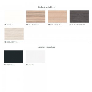 Mesa moderna de juntas redonda diseñada en melanina con base de metal de ofifran