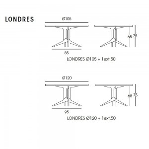 Mesa Extensible Londres de Doos. Mesas para salon con sobre extensibles.