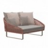 Cama Daybed exterior con pies de aluminio y tapizado Bela Rope colección Bitta de Kettal.