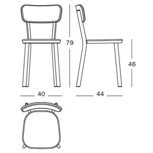 Silla Déjà-vu de Magis. Silla para comedor de diseño unico y elegante.