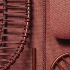 Sillón comedor exterior pies de teca con cuerdas Bela Rope colección Cala de Kettal.