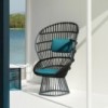 Sillón Club exterior pies de aluminio respaldo alto colección Cala de Kettal.