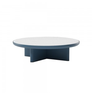 Mesa Centro Ø135 exterior base en aluminio, colección Cala de Kettal.