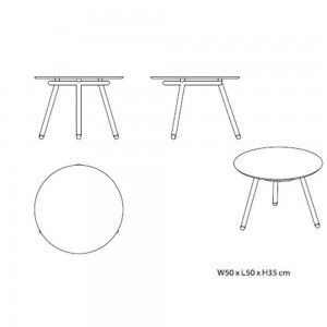 Mesa baja Anthea. Indecasa. Mueble de outdoor.