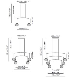 Lámpara colgante movil Mei de Carpyen. Lampara Clasica elegante.