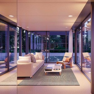 Sofá 4 plazas exterior pies Teca, colección Molo de Kettal.