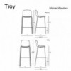 Taburete Troy Polipropileno Acero. Taburete apilable y apto para exterior.
