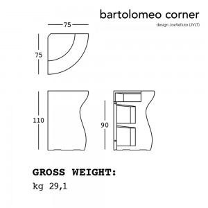 Esquina Bartolomeo de exterior de Plust Collection. Mobiliario exterior.