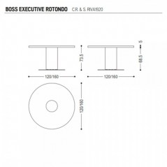 Mesa Boss Executive Rotondo Riva1920