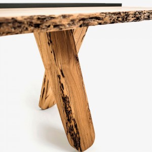 Mesa comedor madera rectangular Canal Briccola de Riva1920 con un diseño moderno y de lujo.