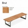 Banco Brut de Magis. Banco con estructura de hierro y asiento en madera.