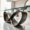 Mesa Butterfly Cristal Cattelan Italia. Mesas de comedor. Mesas de cristal.