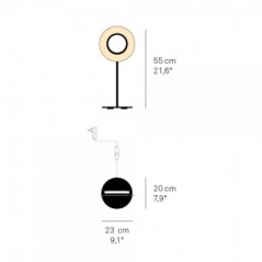 Lámpara sobremesa Lens Table Circular LZF