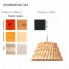 Lámpara de suspensión Lola LZF con un diseño moderno y elegante de madera.