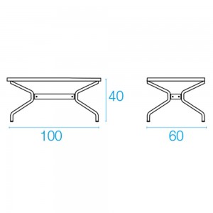 Mesa baja Athena para exteriores de Emu.