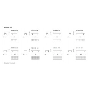 Banqueta Laturka de  Casadesús. Camas de diseño.