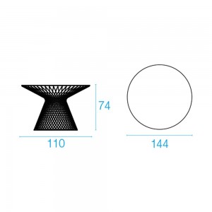 Mesa redonda Como moderna y elegante de Emu.
