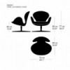 Sillón Swan Textil de Fritz Hansen cuenta con elegancia, modernia en su diseño único.