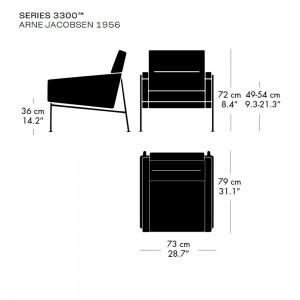 Butaca Series 3300 de Fritz Hansen con diseño moderno y elegante llena de brillo