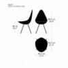 Silla carcasa tapizada Drop. Fritz Hansen con acabados elegantes de alto lujo.