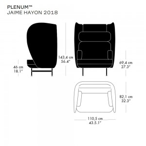 Sillón Plenum. Fritz Hansen con un diseño moderno de alto lujo.