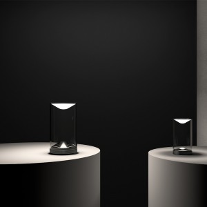 Lámpara moderna y delicada de centro de mesa Eva o EVE de Foster+Partners y Lumina.