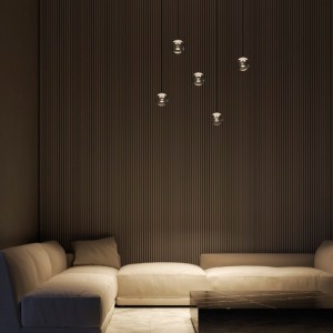Lámpara moderna de suspensión modular Limbus LED de Emanuele Ricci y Lumina.