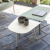 Mesa baja Aluminio Mosaiko moderna y elegante de Fast. Mesitas para exteriores.