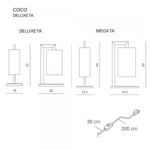 Lámpara sobremesa Audrey TA de Contardi con diseño elegante, vanguardista y moderno.