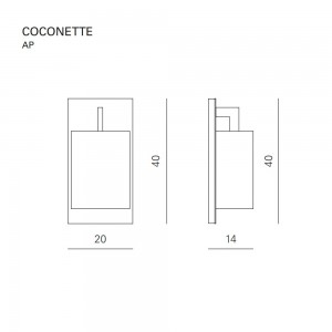 Lámpara aplique de pared coconette de Contardi con diseño elegante y moderno.