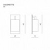 Lámpara aplique de pared coconette de Contardi con diseño elegante y moderno.