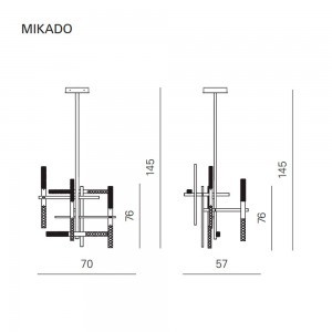 Lámpara suspensión Mikado de Contardi con diseño único y moderno lleno de elegancia.