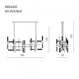 Lámpara suspensión Mikado de Contardi con diseño único y moderno lleno de elegancia.