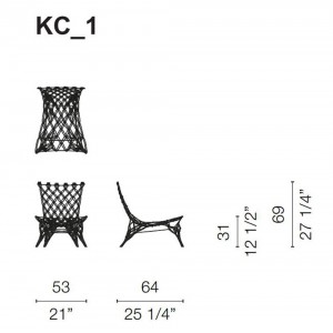 Butaca Knotted Chair diseño de Cappellini